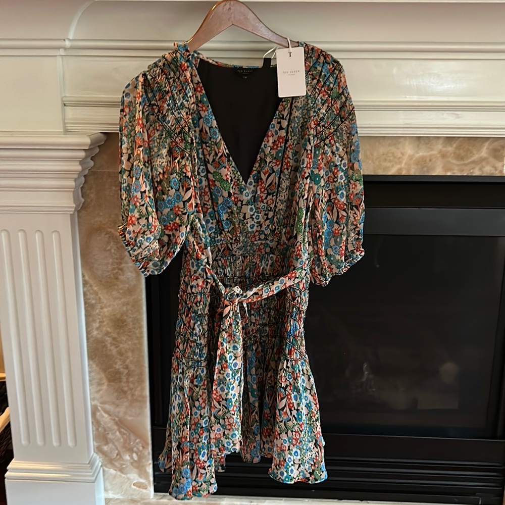 Ted Baker multicolor mini dress. Never worn